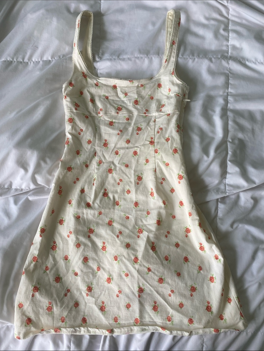 coquette floral mini dress